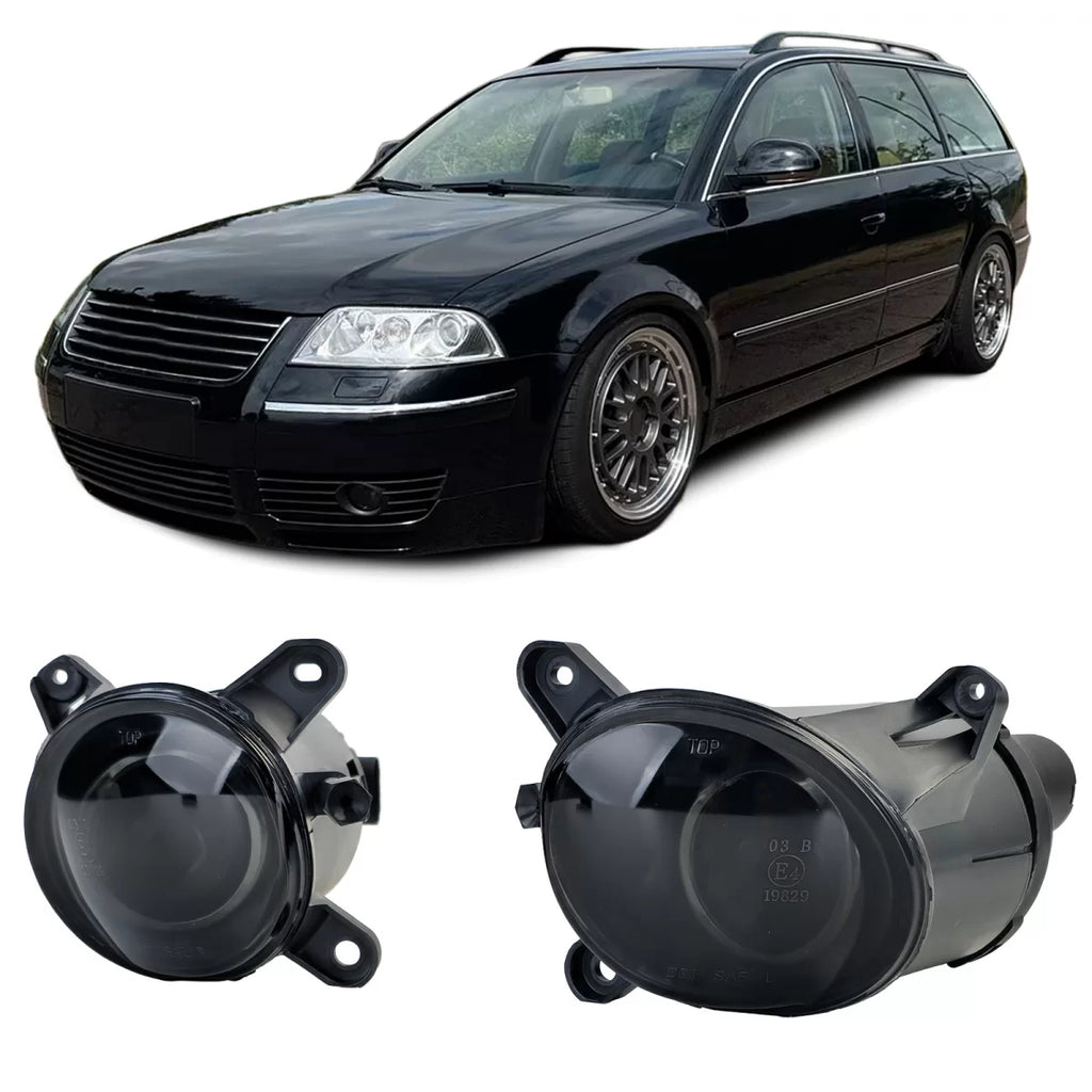 Trasparente vetro Fendinebbia set nero fumé per VW Passat B5 3BG 2000-2005