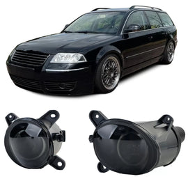 Trasparente vetro Fendinebbia set nero fumé per VW Passat B5 3BG 2000-2005