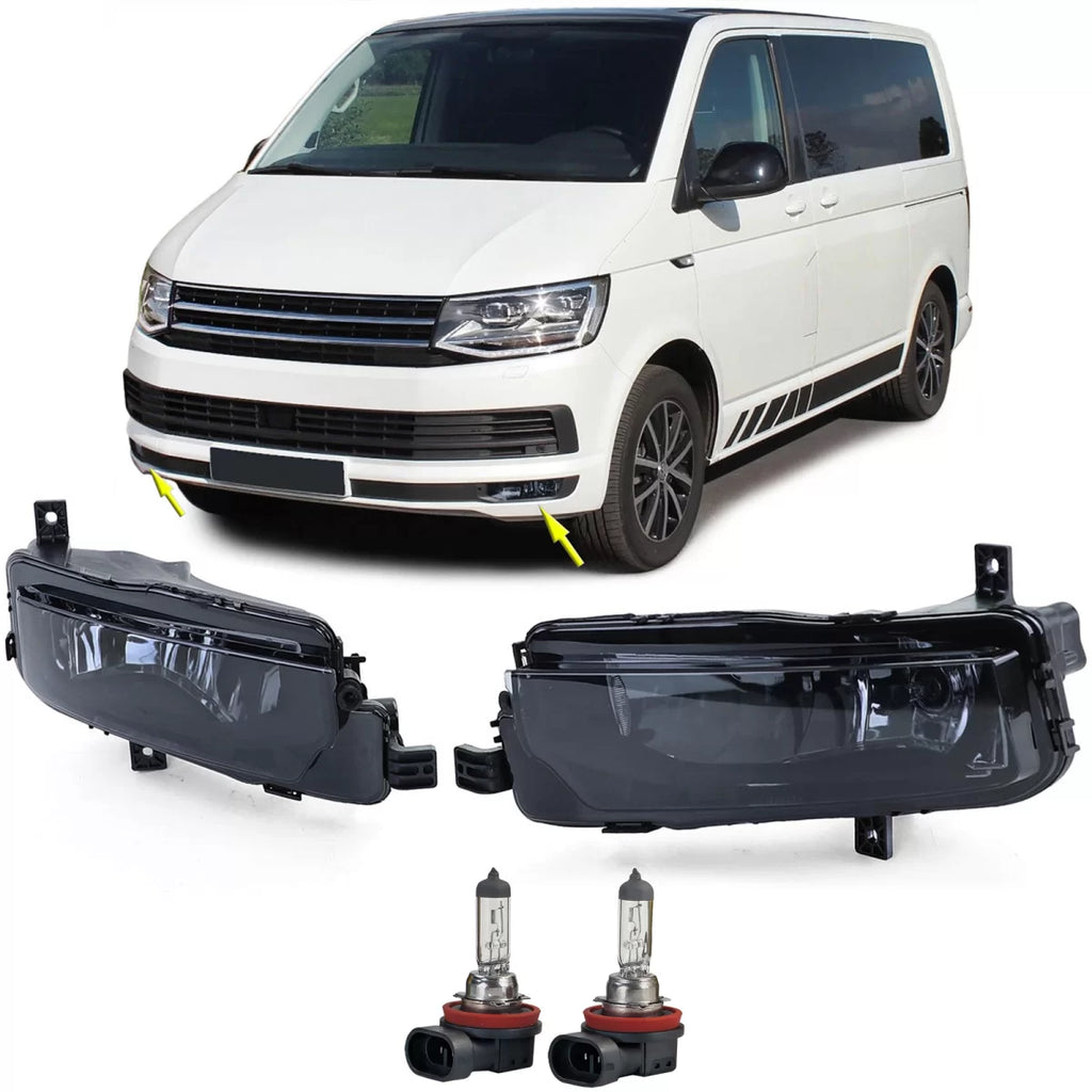 Trasparente vetro Fendinebbia nero fumé coppia per VW T6 Bus Transporter da 15