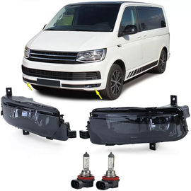 Trasparente vetro Fendinebbia nero fumé coppia per VW T6 Bus Transporter da 15