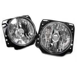 Trasparente vetro Set Fari anteriori cromati per VW Golf 2 1983-1992