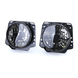 Trasparente vetro fari anteriori con nero fumé crosshair per VW Golf 2 83-91