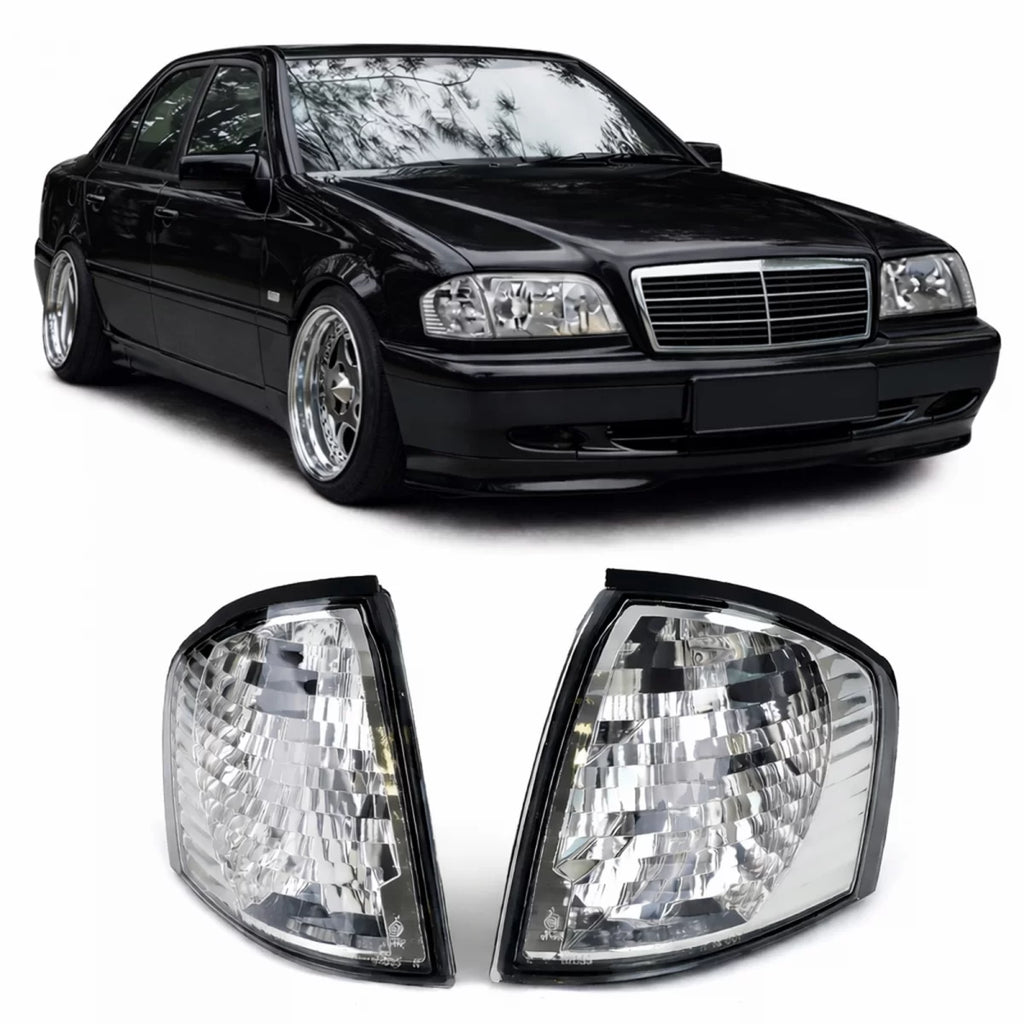 Trasparente vetro frecce cromato per Mercedes W202 Classe C 93-00