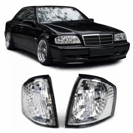 Trasparente vetro frecce cromato per Mercedes W202 Classe C 93-00