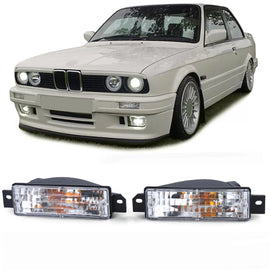 Trasparente vetro frecce bianco con parcheggio luce e lampadine per Serie 3 BMW E30 1987-1993