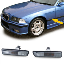 Carica l'immagine nel visualizzatore di Gallery, Trasparente vetro laterale freccia nero fumé trasparente per BMW Serie 3 E36 X5 E53