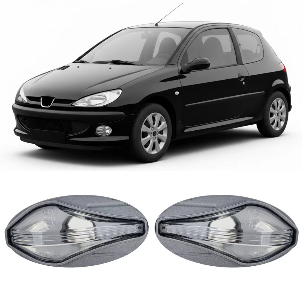 Trasparente vetro laterale freccia set cromato per Peugeot 107 206 307 407 607 Partner Expert