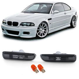 Trasparente vetro laterale frecce nero fumé per Serie 3 BMW E46 98-03
