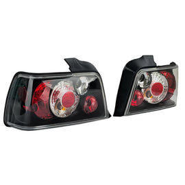 Trasparente vetro Fanali posteriori neri per Serie 3 BMW E36 berlina 1990-1998