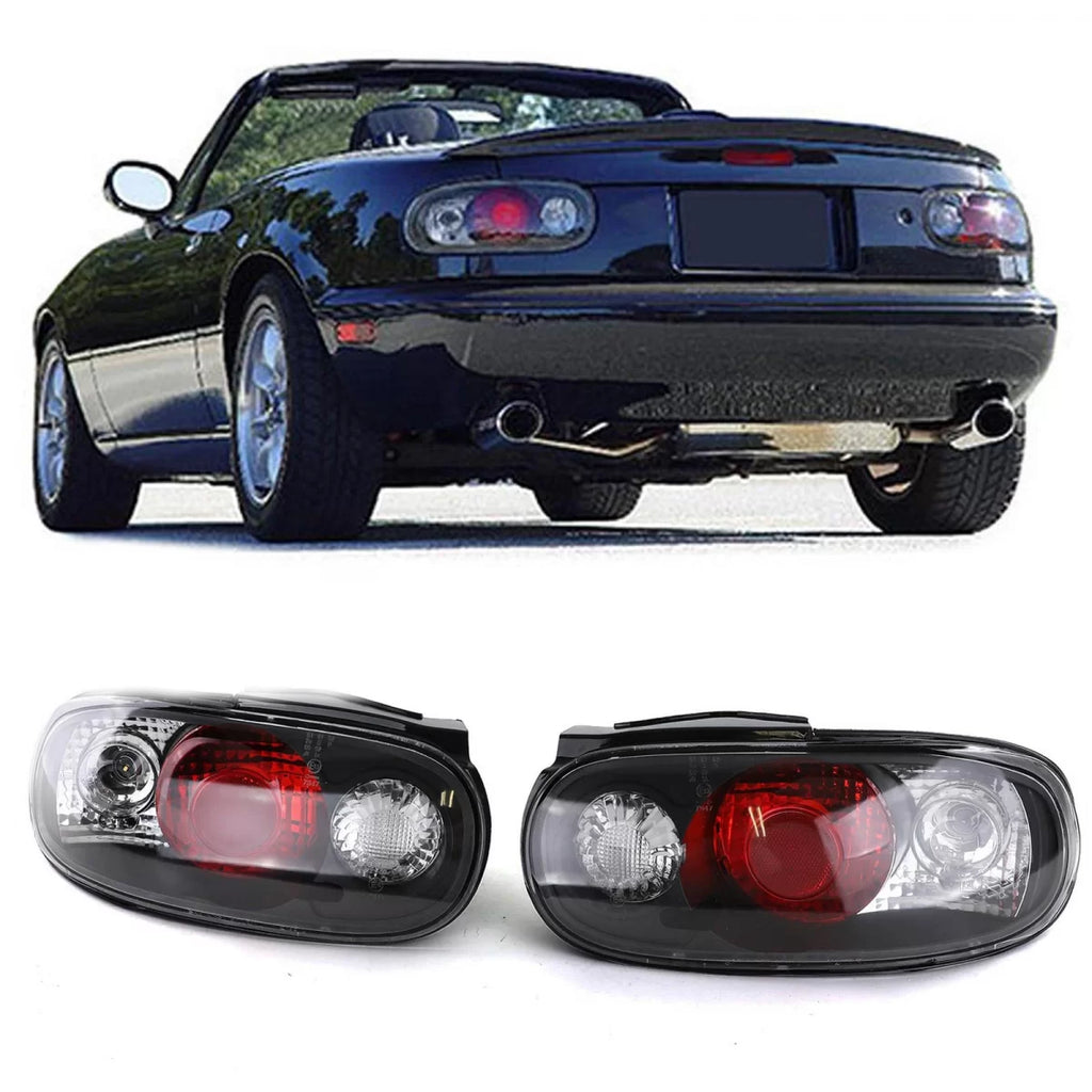 Trasparente vetro Fanali posteriori neri per Mazda MX5 NA 89-98