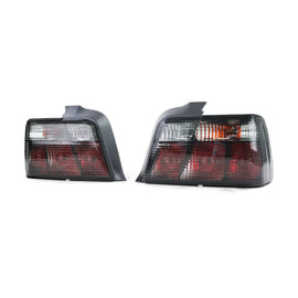 Trasparente vetro Fanali posteriori neri fumé set per Serie 3 BMW E36 berlina 1990-1999