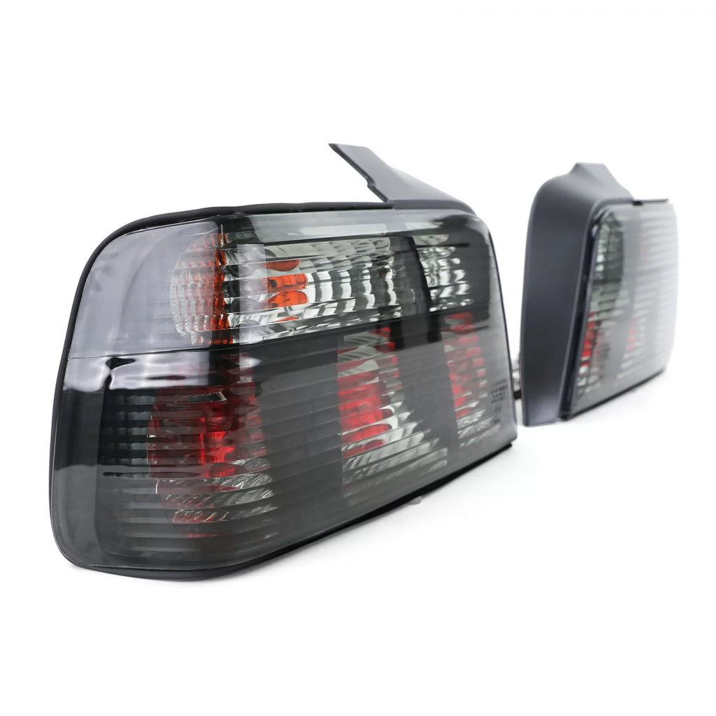 Trasparente vetro Fanali posteriori neri fumé set per Serie 3 BMW E36 berlina 1990-1999