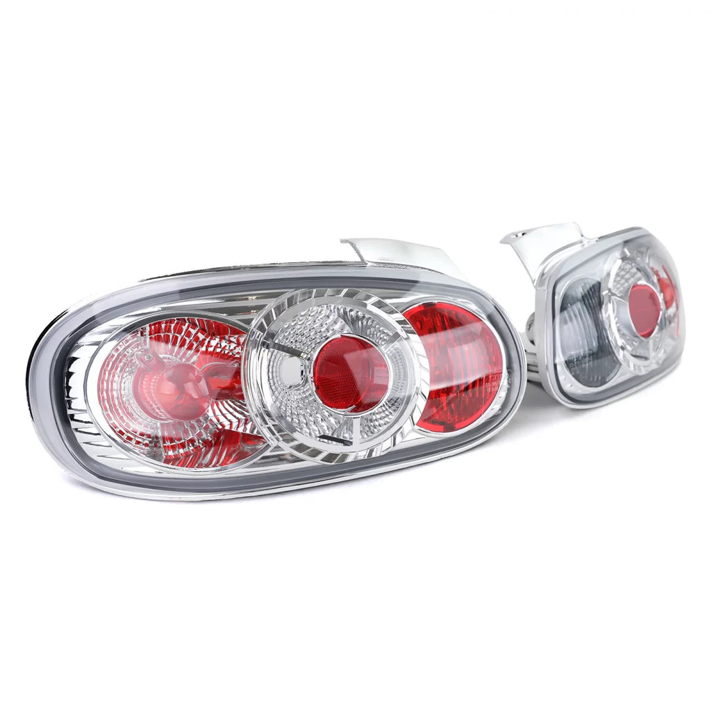 Trasparente vetro Fanali posteriori cromati coppia per Mazda MX5 NB 1998-2005
