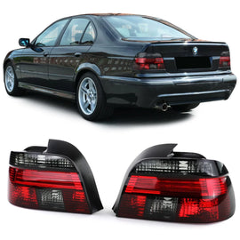 Trasparente vetro Fanali posteriori rossi nero per Serie 5 BMW E39 berlina 95-00