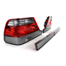 Trasparente vetro Fanali posteriori rossi nero con lock striscia per Mercedes S W140 94-98