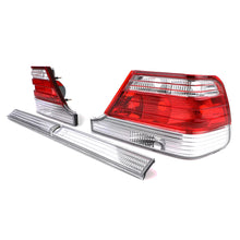 Trasparente vetro Fanali posteriori con rosso trasparente lock striscia per Mercedes Classe S W140 94-98