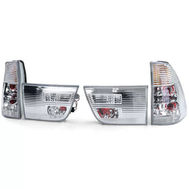 Trasparente vetro Fanali posteriori argento cromato per BMW X5 E53 99-03 pre-restyling