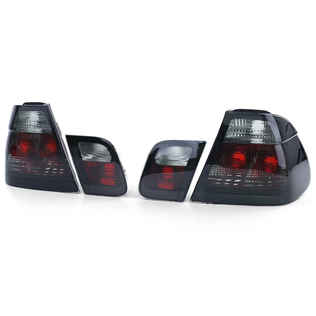Trasparente vetro fanali posteriori trasparente nero fumé per BMW E46 berlina 98-01
