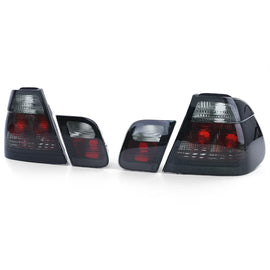 Trasparente vetro fanali posteriori trasparente nero fumé per BMW E46 berlina 98-01