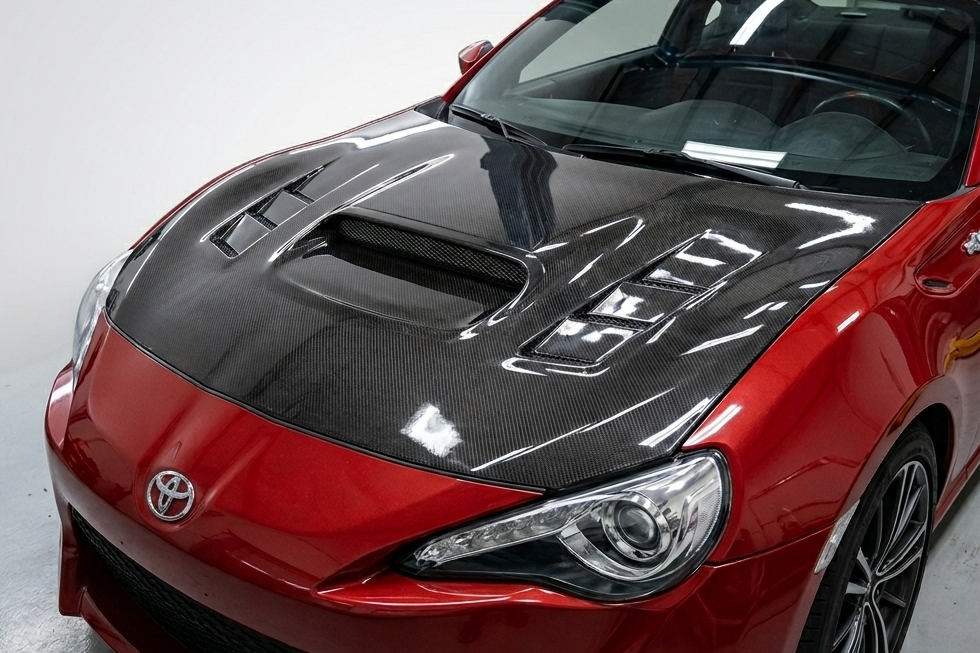 Cofano Carbonio Toyota GT86 / Subaru BRZ Black C/ Prese Toyota GT 86