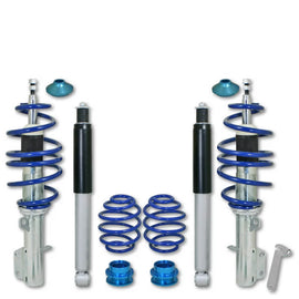 Kit assetto regolabile Blueline per Opel Corsa C 00-06 1.0i 12V, 1.2i 16V, 1.7Di (M10 vite posteriore Coilover) set 4