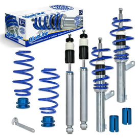 Kit assetto regolabile Blueline per VW Golf 5, 6, Scirocco, Audi A3 8P, Seat Leon 1P, Skoda Octavia 1Z