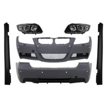 Completo Body kit per BMW Serie 3 E90 (2005-2008) M-Technik M-Performance design con fari anteriori Angel Eyes nero