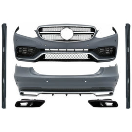 Body kit completo con nero Terminali di scarico per Mercedes Classe E W212 restyling (2013-2016) E63 design