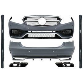 Body kit completo con nero Terminali di scarico per Mercedes Classe E W212 restyling (2013-2016) E63 design