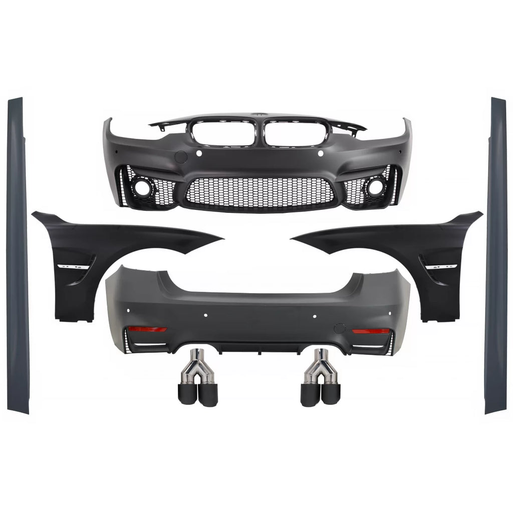 Body kit completo per BMW Serie 3 F30 (2011-2019) EVO II M3 CS design con Parafanghi anteriori