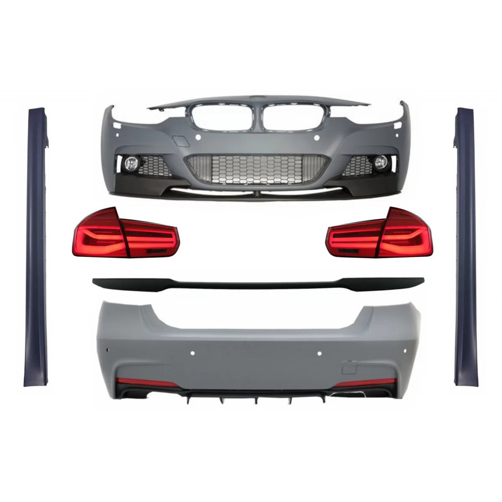 Body kit completo per BMW Serie 3 F30 (2011-2019) con Spoiler baule e LED fanali posteriori Indicatori di direzione