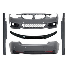 Body kit completo per BMW Serie 4 F32 Coupe (2013 e successivi) con Spoiler baule Nero lucido Sport design