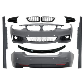 Body kit completo per BMW Serie 4 F32 Coupe (2013 e successivi) Spoiler baule con Griglie centrali e Calotte specchietti