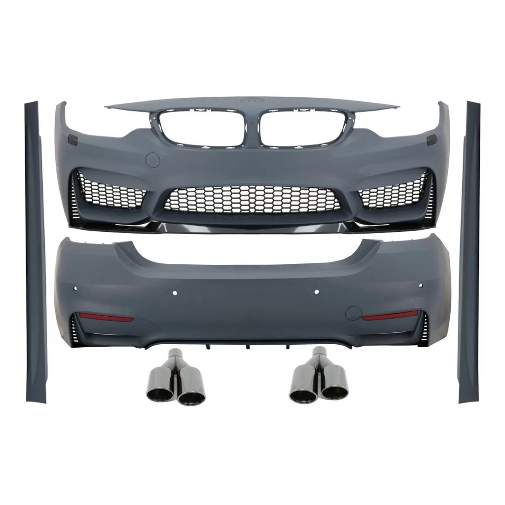 Body kit completo per BMW Serie 4 F32 F33 (2013-2019) M4 design Coupe Cabrio con Terminali di scarico M-potenza nero