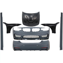 Carica l'immagine nel visualizzatore di Gallery, Body kit completo per BMW Serie 4 F32 F33 (2013-02.2017) M4 design con cofano cofano e Parafanghi anteriori nero