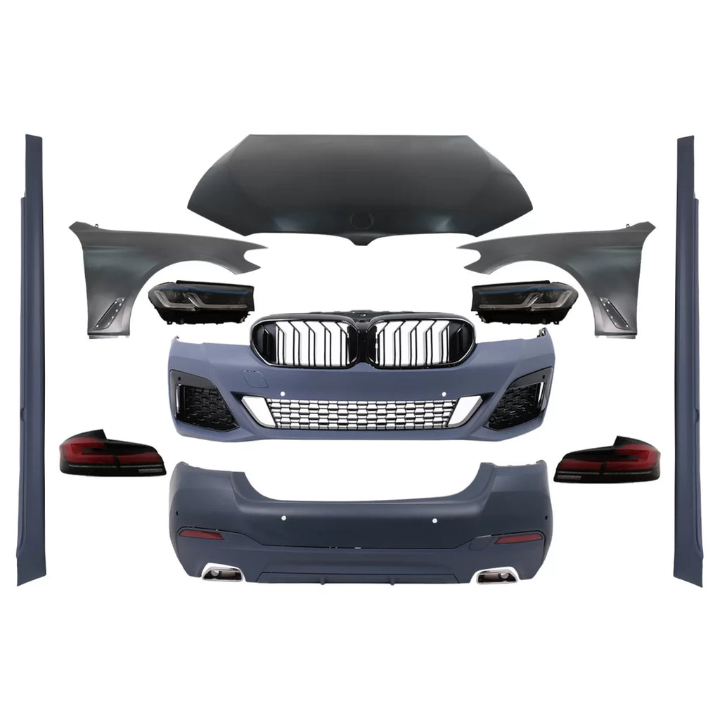 Body kit completo per BMW Serie 5 F10 (2010-2017) conversione a G30 LCI design