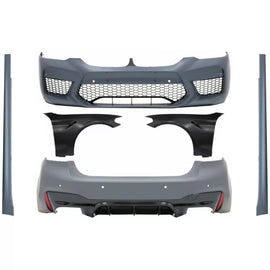 Body kit completo per BMW Serie 5 G30 (2017-2019) berlina con Parafanghi anteriori nero M5 design