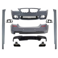 Carica l'immagine nel visualizzatore di Gallery, Body kit completo per BMW F10 Serie 5 (2014 e successivi) restyling LCI M-Technik 550i design Brilliant tutti nero