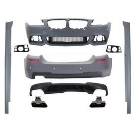 Body kit completo per BMW F10 Serie 5 (2014 e successivi) restyling LCI M-Technik 550i design Brilliant tutti nero