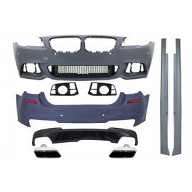 Body kit completo per BMW F10 Serie 5 (2014 e successivi) restyling LCI M-Technik 550i design Nero lucido Edition