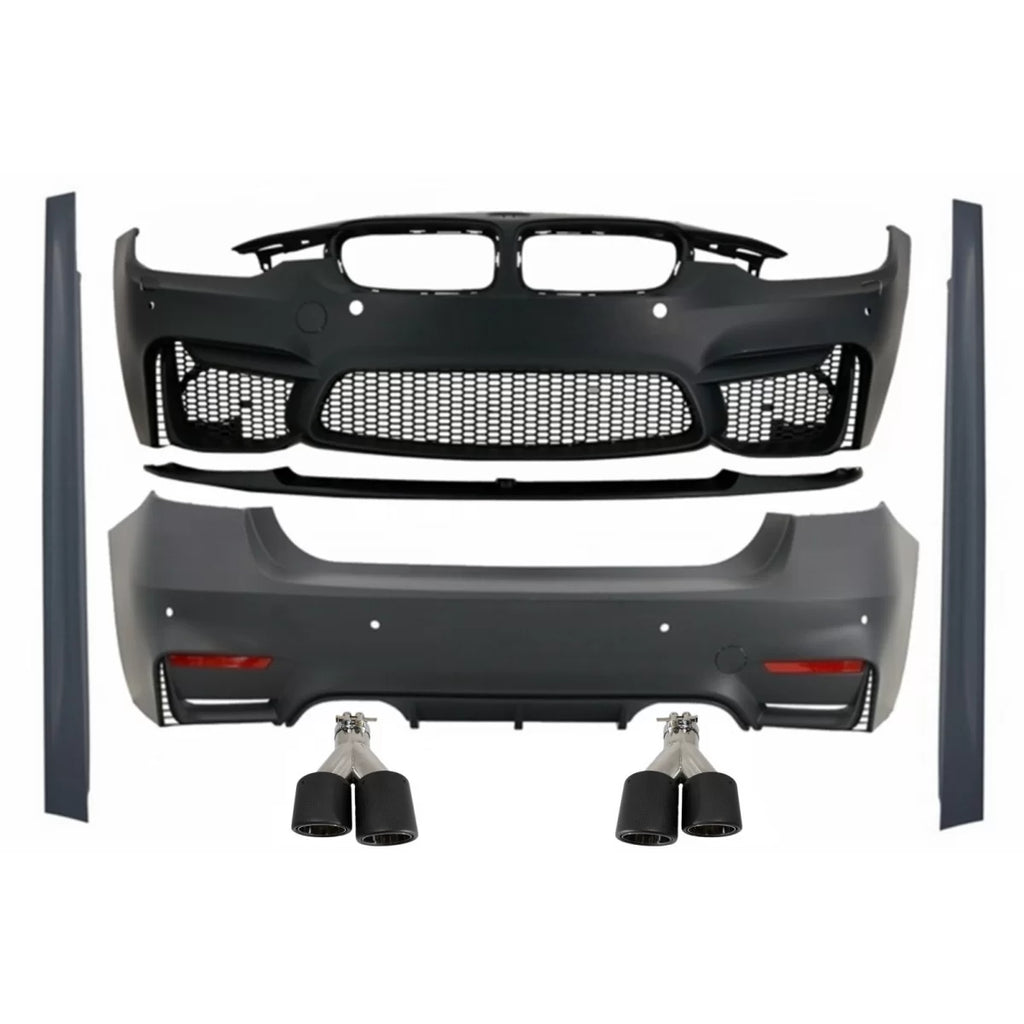Body kit completo per BMW F30 (2011-2019) con doppio doppio Terminali di scarico Fibra di carbonio EVO II M3 CS stile
