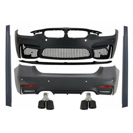 Body kit completo per BMW F30 (2011-2019) con doppio doppio Terminali di scarico Fibra di carbonio EVO II M3 CS stile