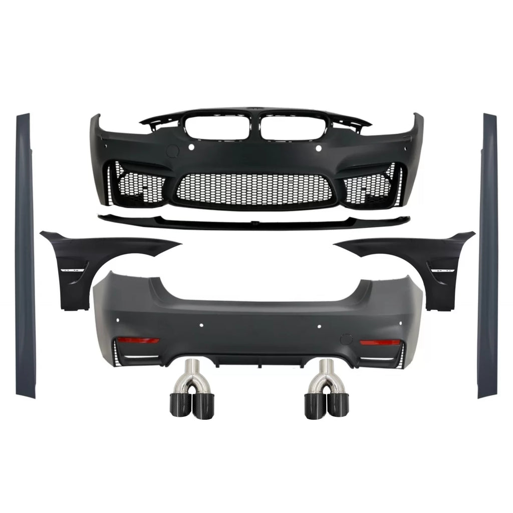 Body kit completo con Fibra di carbonio Terminali di scarico e Parafanghi anteriori per BMW F30 (2011-2019) EVO II M3 CS