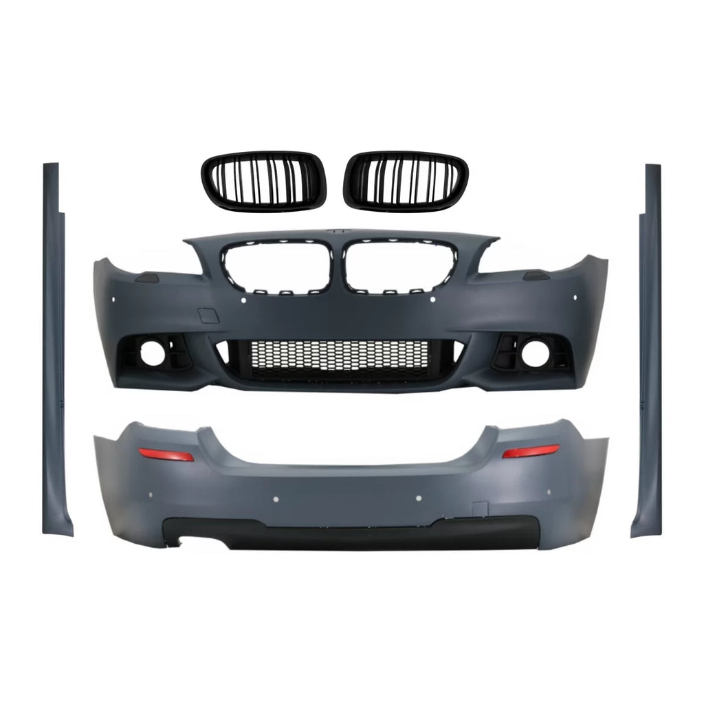 Body kit completo con Griglie centrali Doppia lamella nere lucide per BMW Serie 5 F10 LCI (2014-2017) M-Technik design