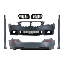 Carica l'immagine nel visualizzatore di Gallery, Body kit completo con Griglie centrali Doppia lamella nere lucide per BMW Serie 5 F10 LCI (2014-2017) M-Technik design