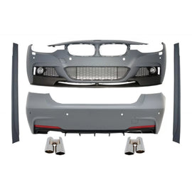 Body kit completo con doppio doppio Terminali di scarico cromato per BMW Serie 3 F30 (2011-2019) M-Performance design