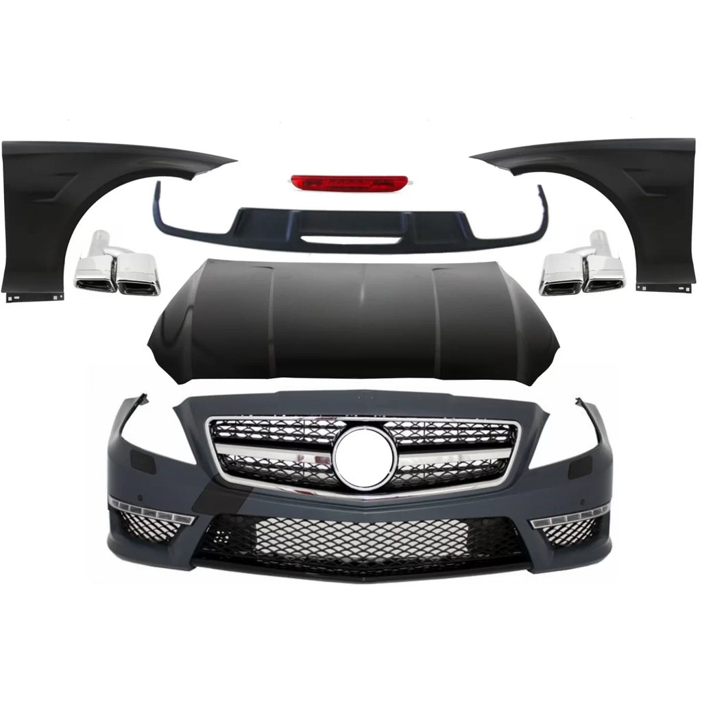 Body kit completo con Terminali di scarico per Mercedes CLS W218 C218 berlina (2011-2017) CLS63 design