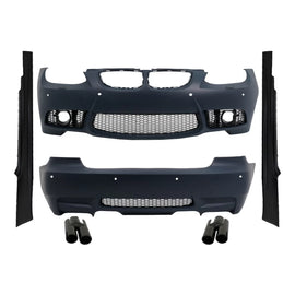 Body kit completo con Terminali di scarico Nero lucido per BMW Serie 3 E92 Coupe E93 Cabrio Non-LCI (2006-2009) M3