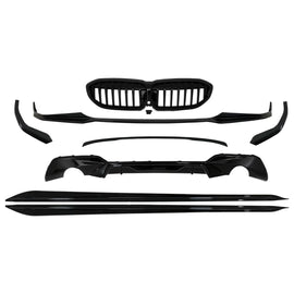 Body kit completo estensioni per BMW Serie 3 G20 berlina (2018-2022) M design Nero lucido
