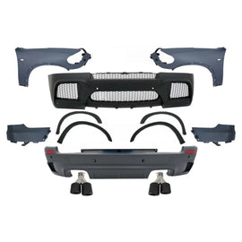 Body kit completo con Parafanghi anteriori e doppio Terminali di scarico carbonio Fier opaco per BMW X5 E70 (2007-2013)